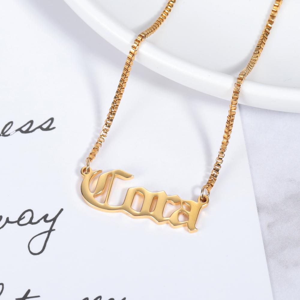 Box Chain Custom Name Necklace