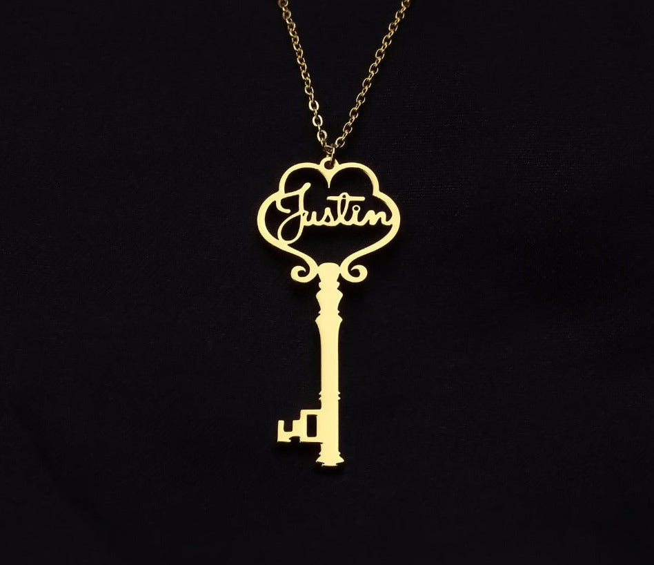 Custom Name Key Necklace